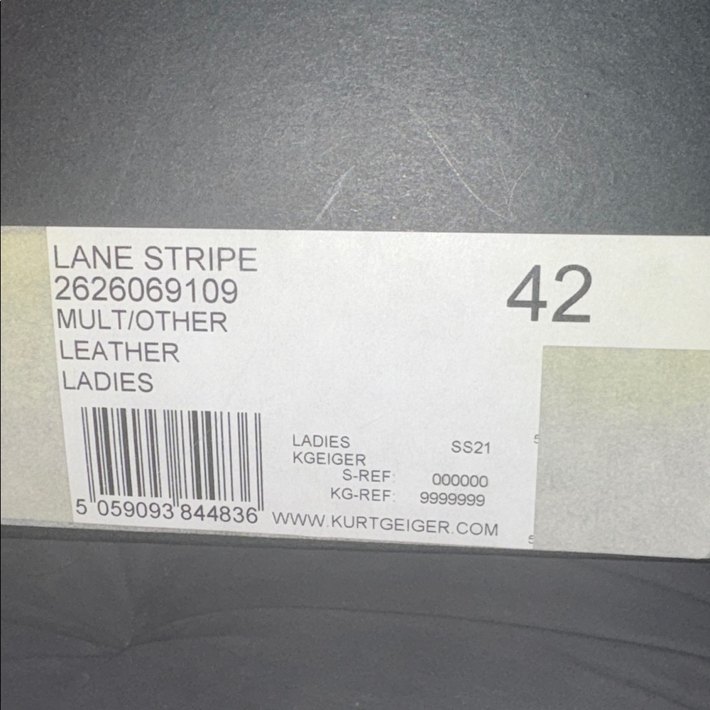 Kurt Geiger Multicolor Stripe White Sneakers - Picture 5 of 5